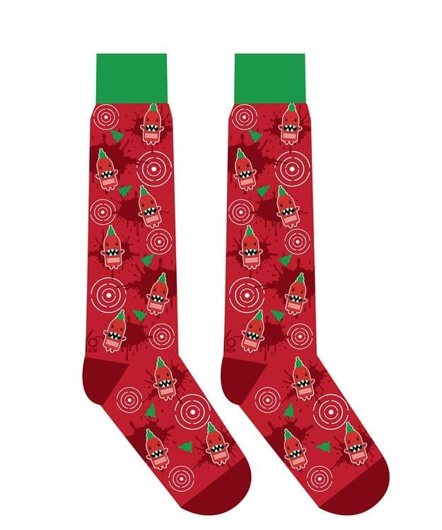 Yo Sox Angry Sriracha design Women's novelty knee-high socks
