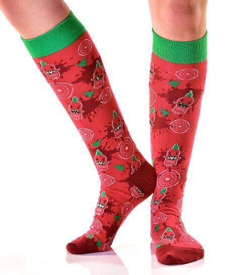 Yo Sox Angry Sriracha design Women's novelty knee-high socks