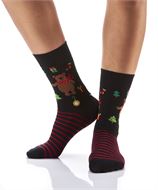 Yo Sox women's crew socks holiday bear design