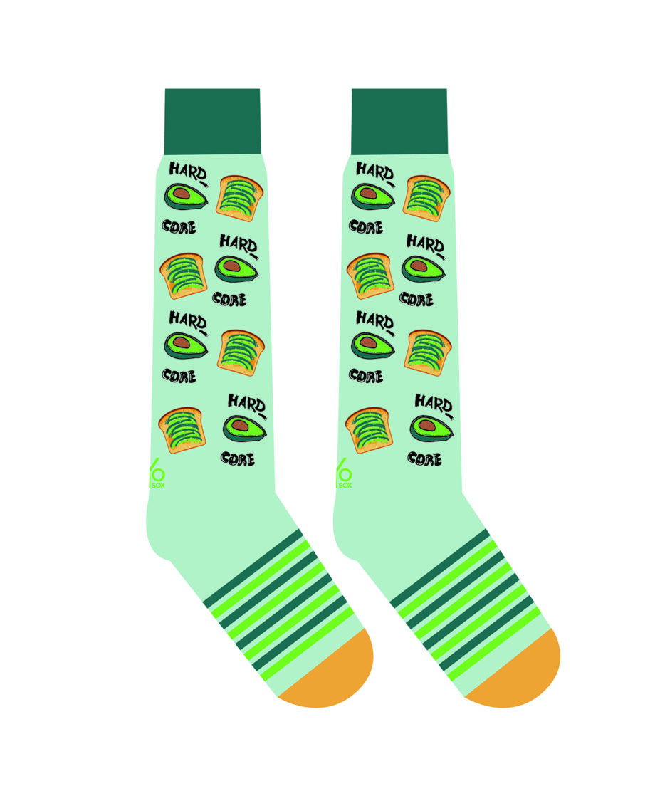 Yo Sox Avocado Icons Design Women's novelty knee-high socks