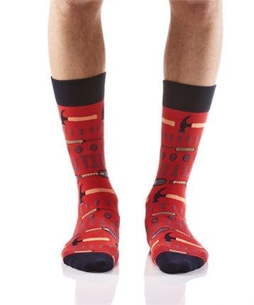Yo Sox Men's crew socks Tool Man design