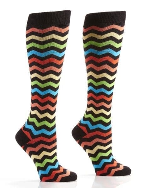 Wavelength design Women's Knee-high socks by Yo Sox right side view
