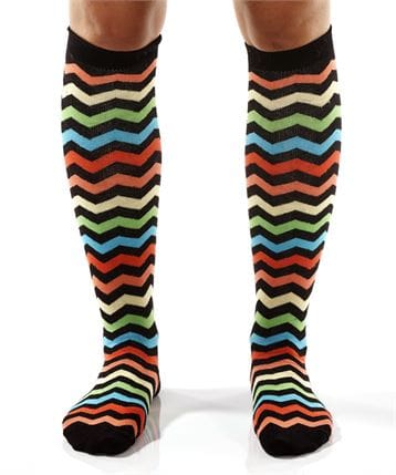 Wavelength design Women's Knee-high socks by Yo Sox front view