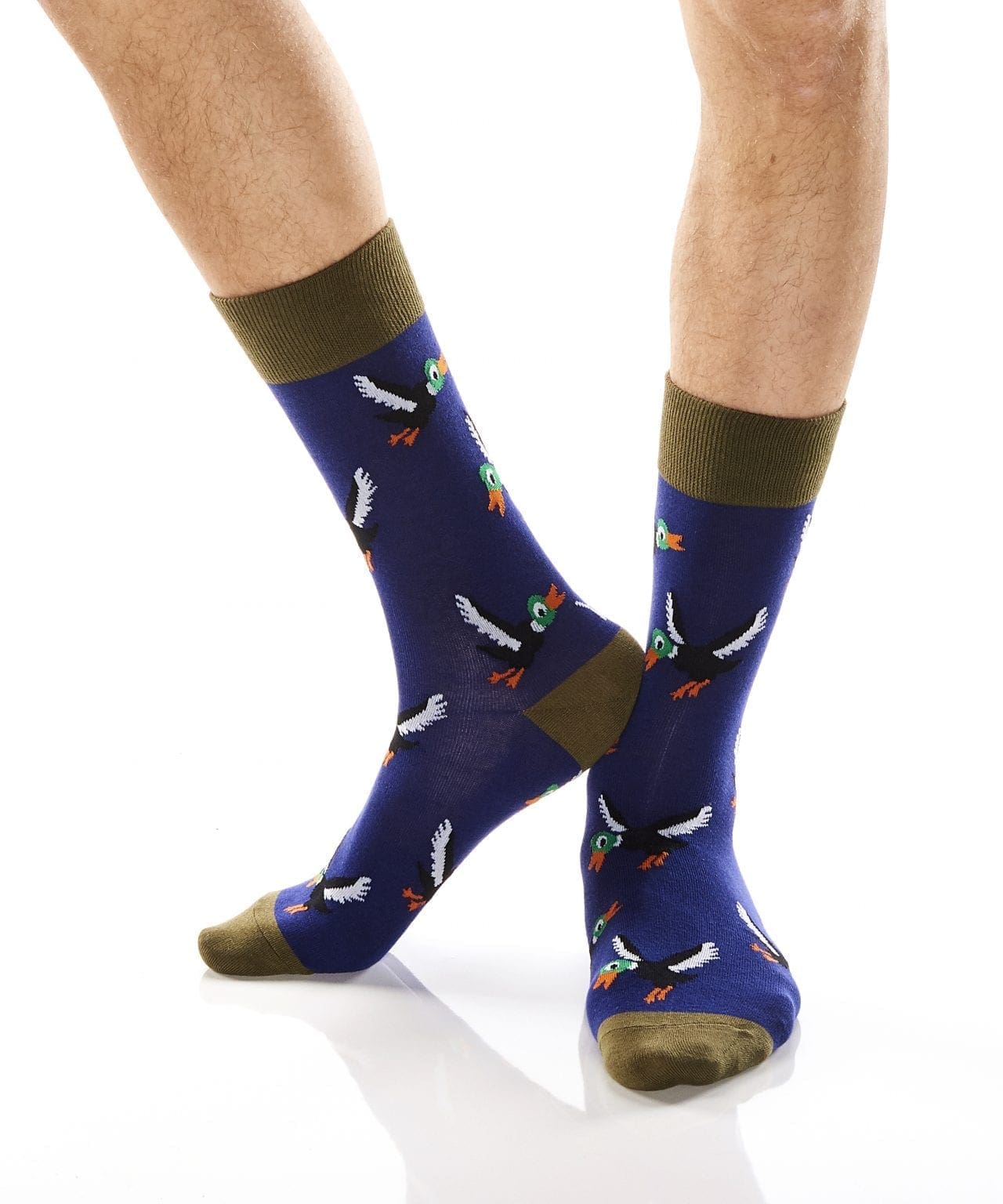 The Hunt design Men's novelty crew socks by Yo Sox left view