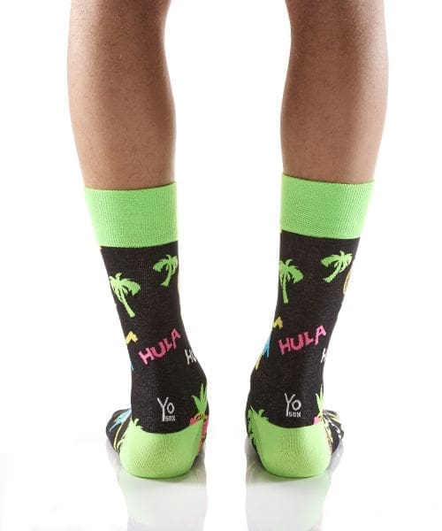 Yo Sox Hula Jam design Men's novelty crew socks