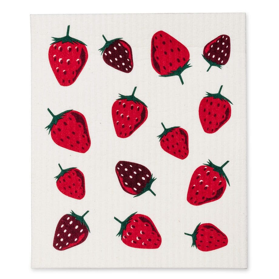 Strawberry design The Amazing Swedish Dishcloths