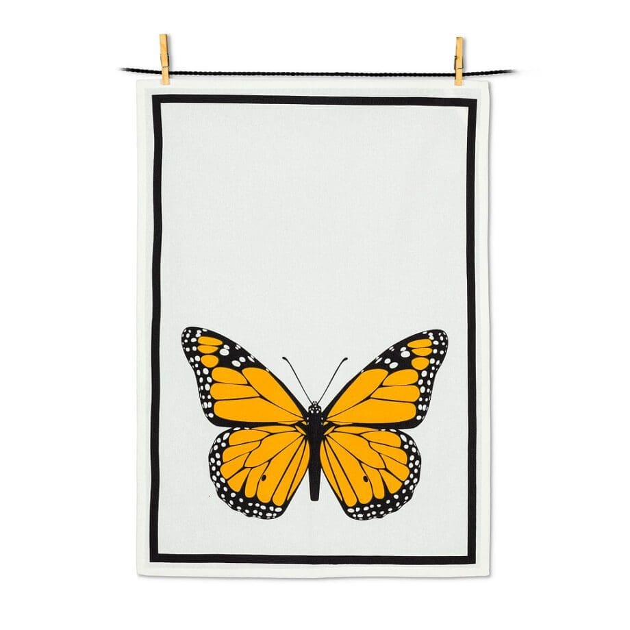 Single Monarch design Tea Towel
