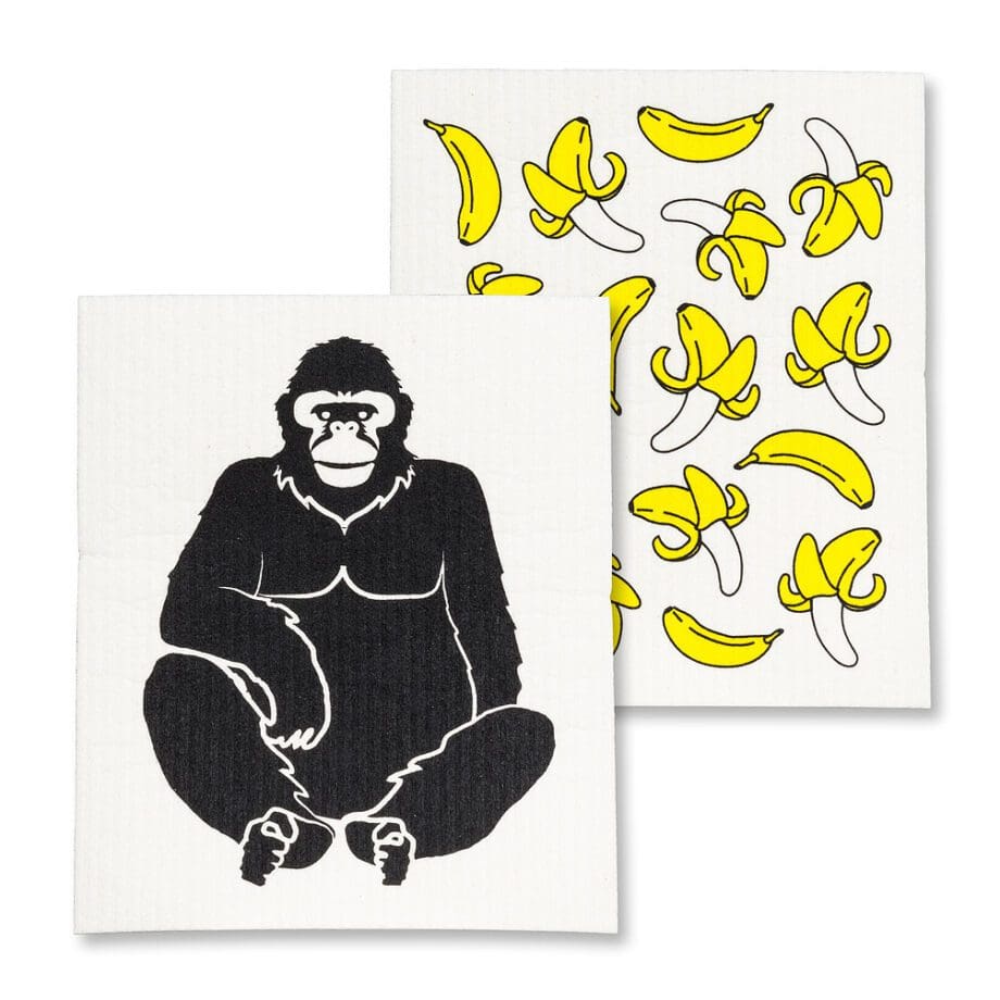 Gorilla & Banana Amazing Swedish Dishcloths