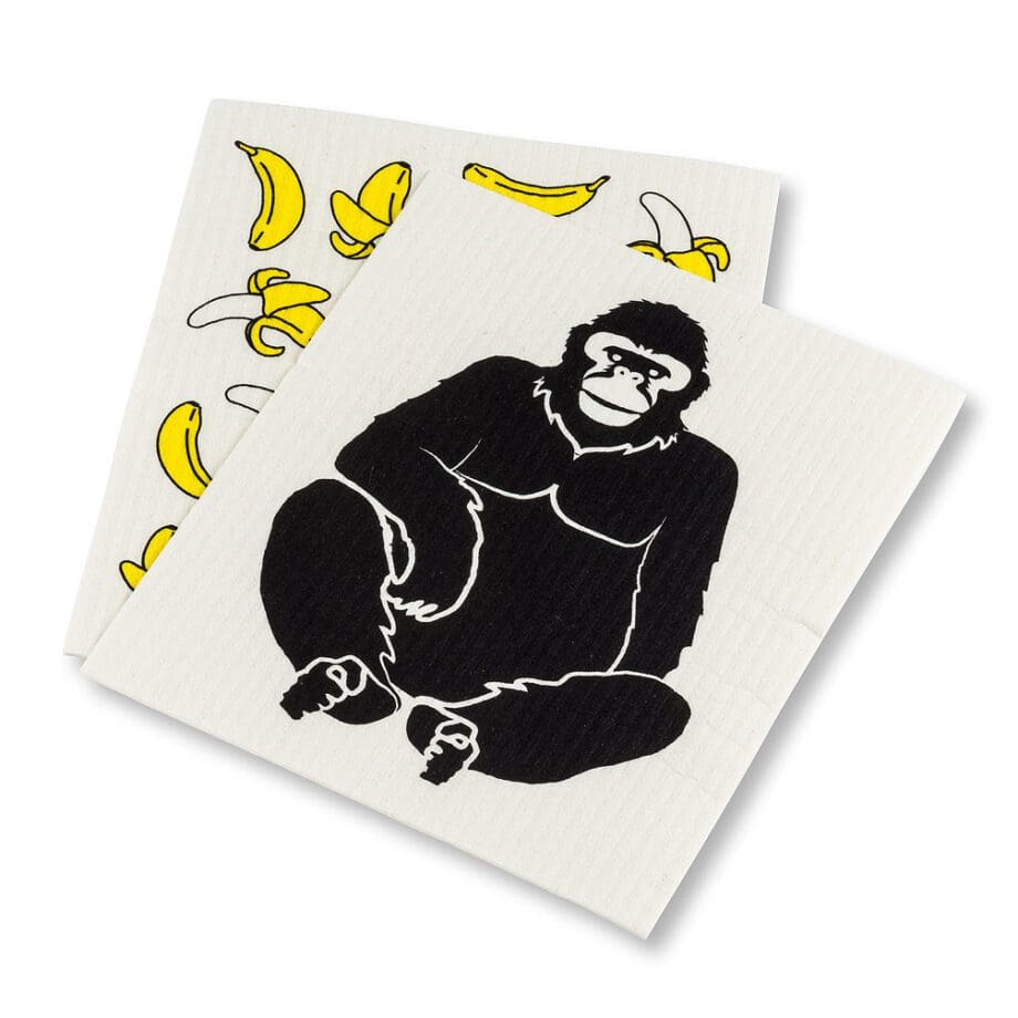 Gorilla & Banana Amazing Swedish Dishcloths
