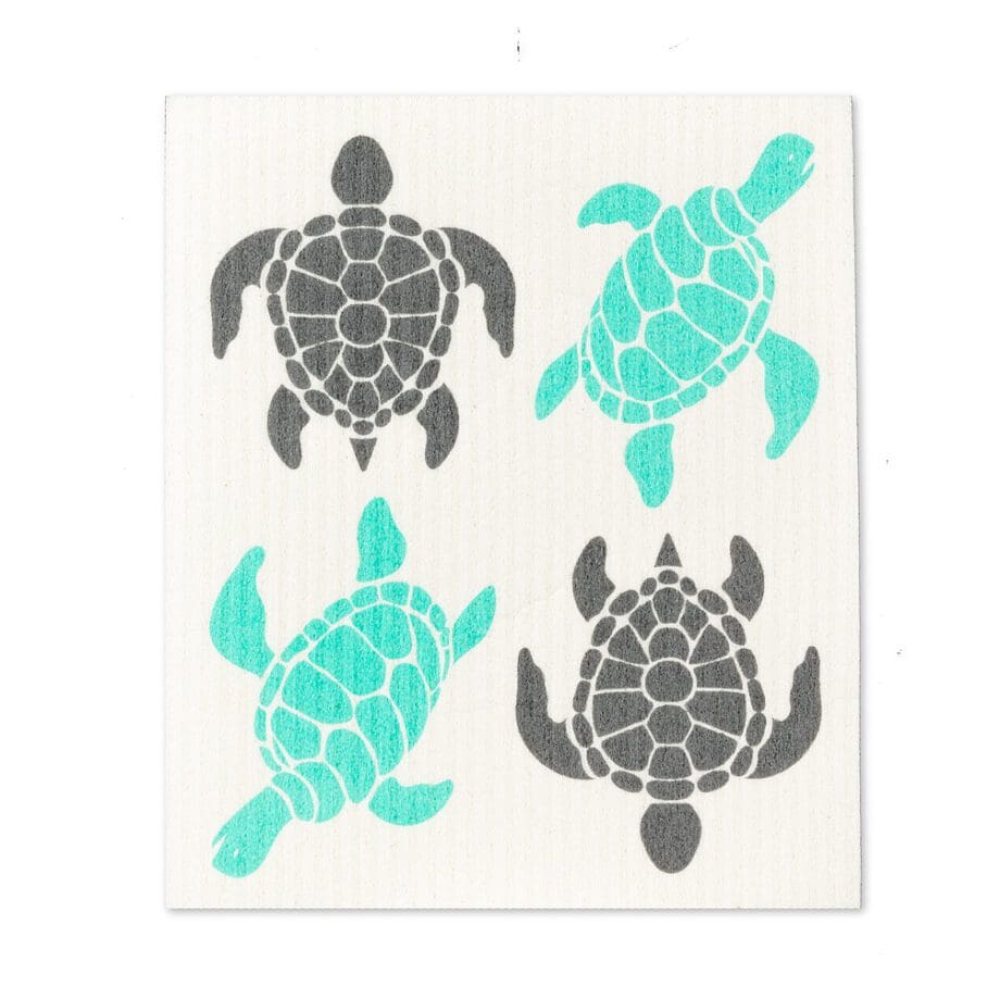 Sea turtles design Amazing Swedish Dishcloths
