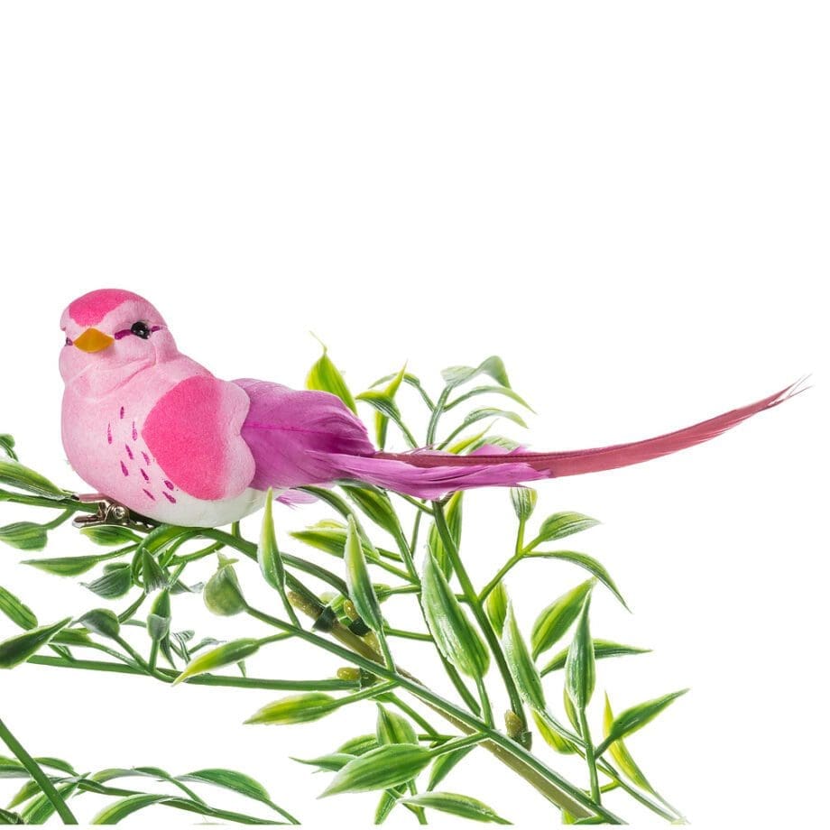 pink elegant bird clip