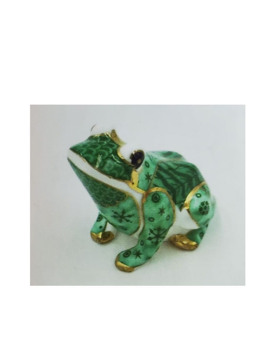 2.5" Porcelain Green Frog