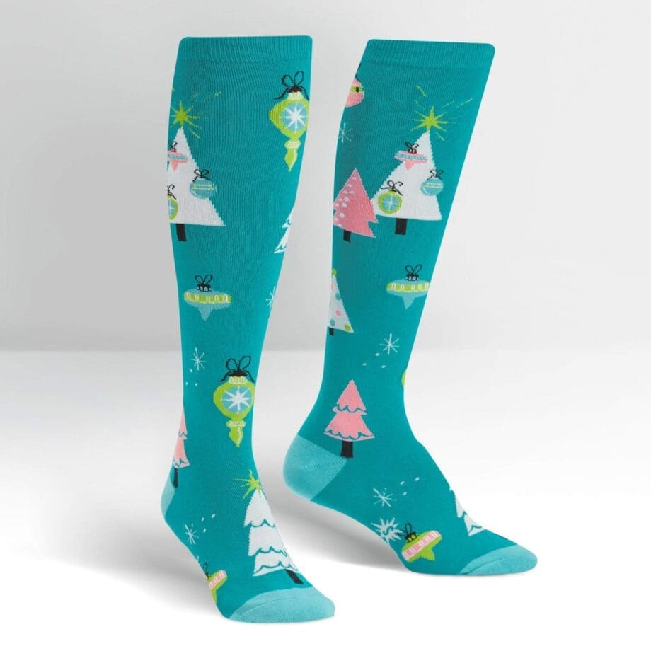 Holly Jolly Christmas women's novelty knee high socks