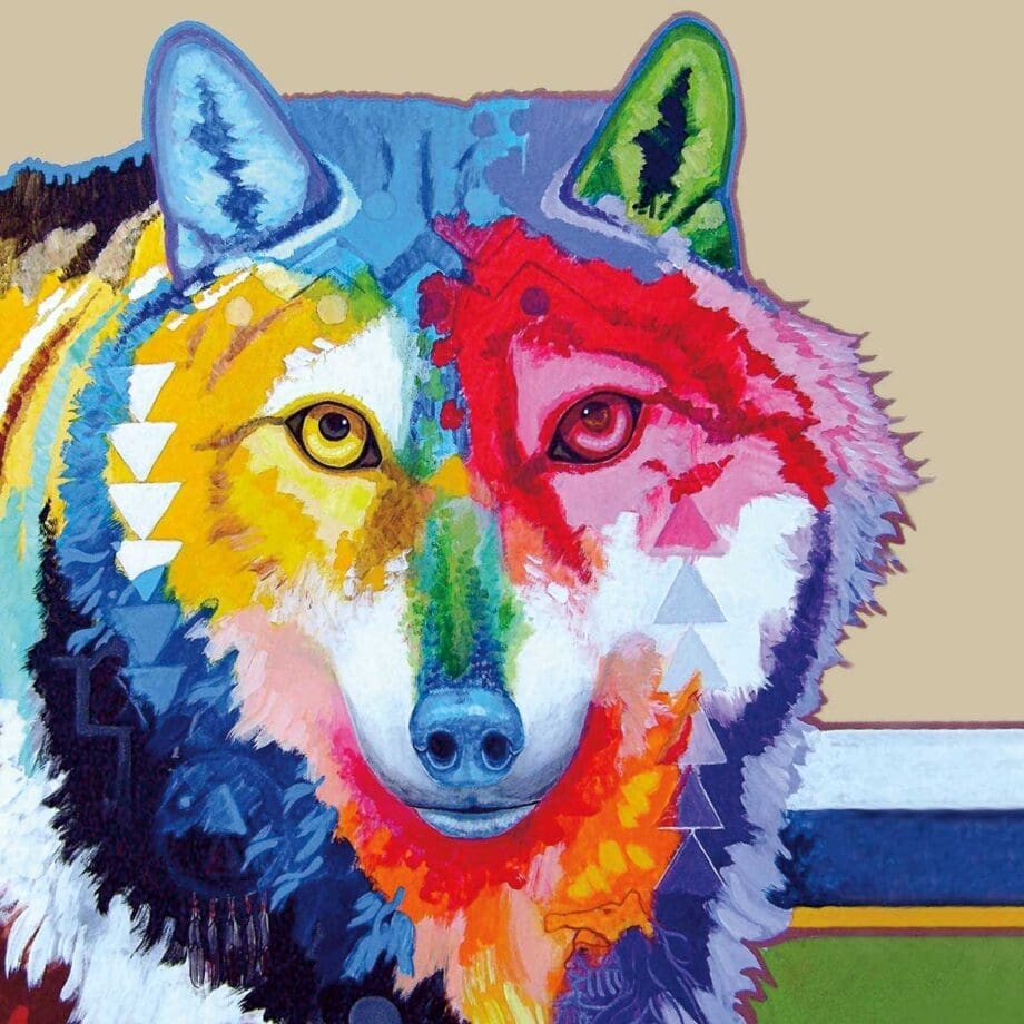 "Big Wolf" Luncheon Napkins by Artist John Balloue