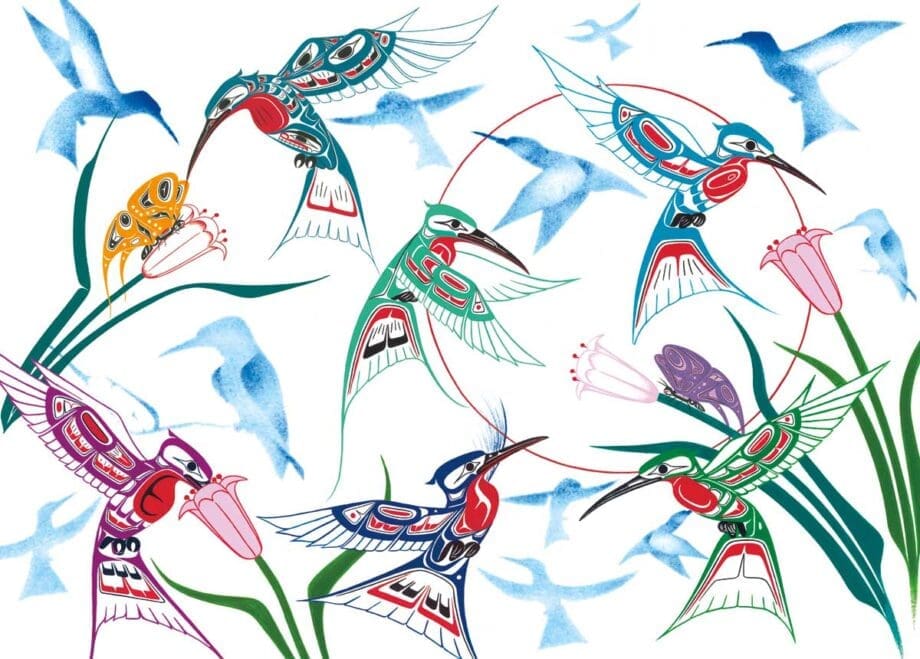 Garden of Hummingbirds Art Card POD2287