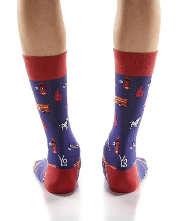 "Fire Fighter" Men's Novelty Crew Socks by Yo Sox