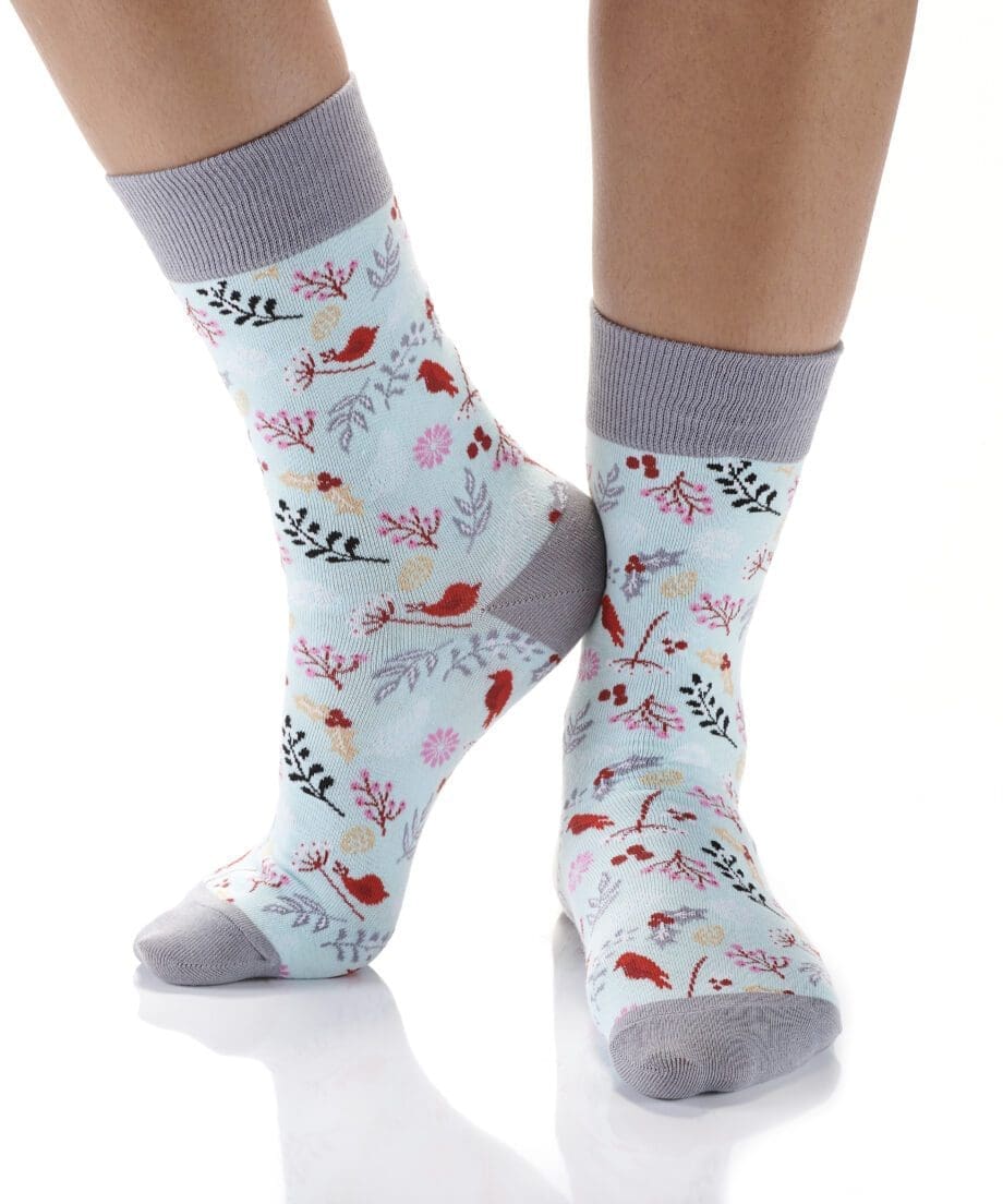 Wild Winter design Women's Novelty Crew Socks by Yo Sox