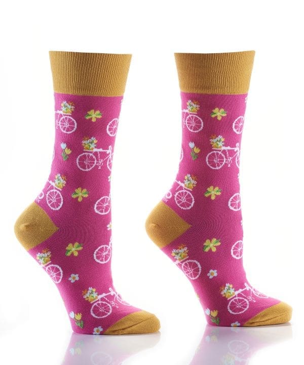 "Flower Power" Women's Novelty Crew Socks by Yo Sox