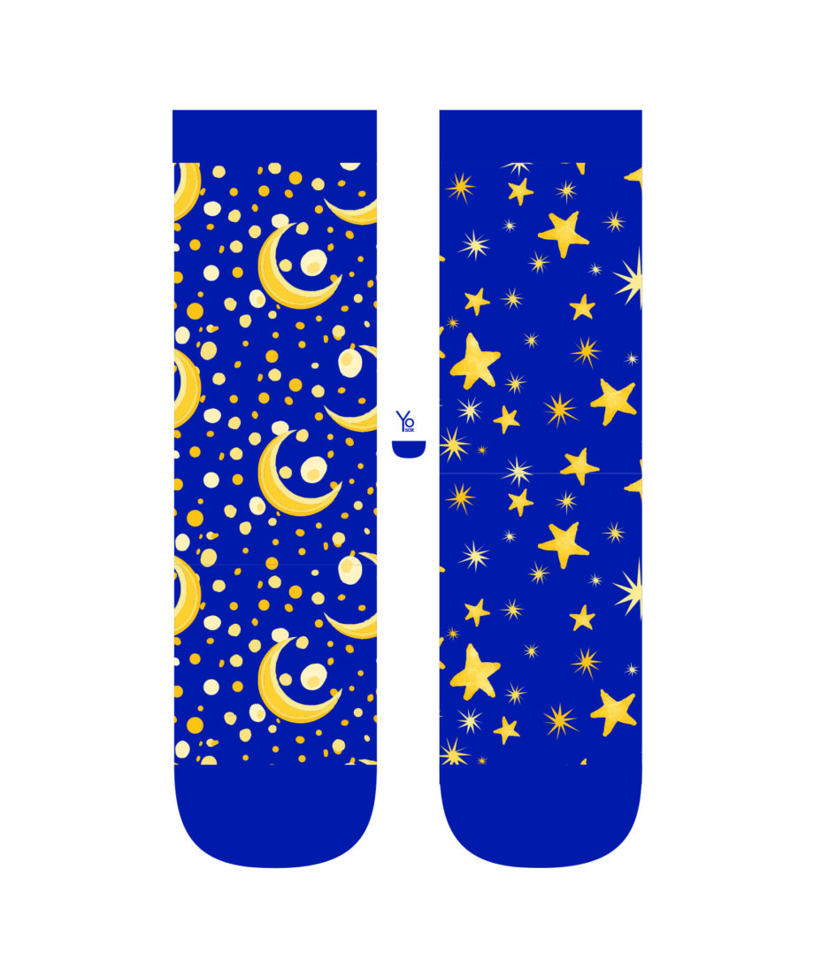 "Moon & Stars" Women's Novelty Crew Socks by Yo Sox