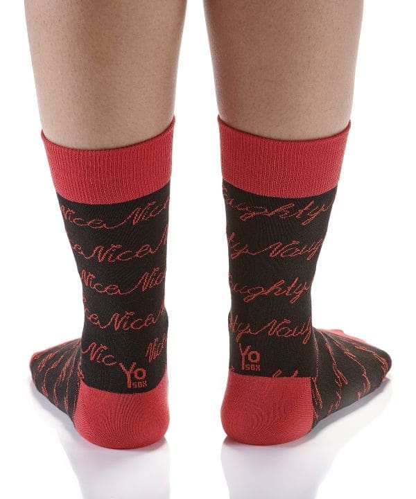 "Nice & Naughty" Women's Novelty Crew Socks by Yo Sox