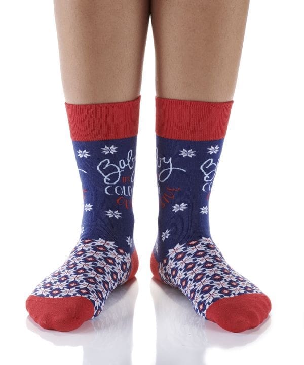 "The Icy Blues" Baby It's Cold Outside Women's Novelty Crew Socks by Yo Sox