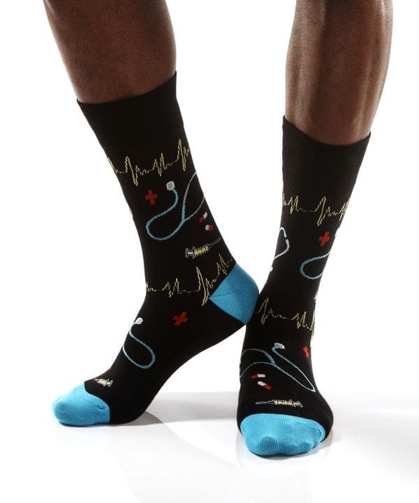 "Doctor Icons" Men's Novelty Crew Socks by Yo Sox