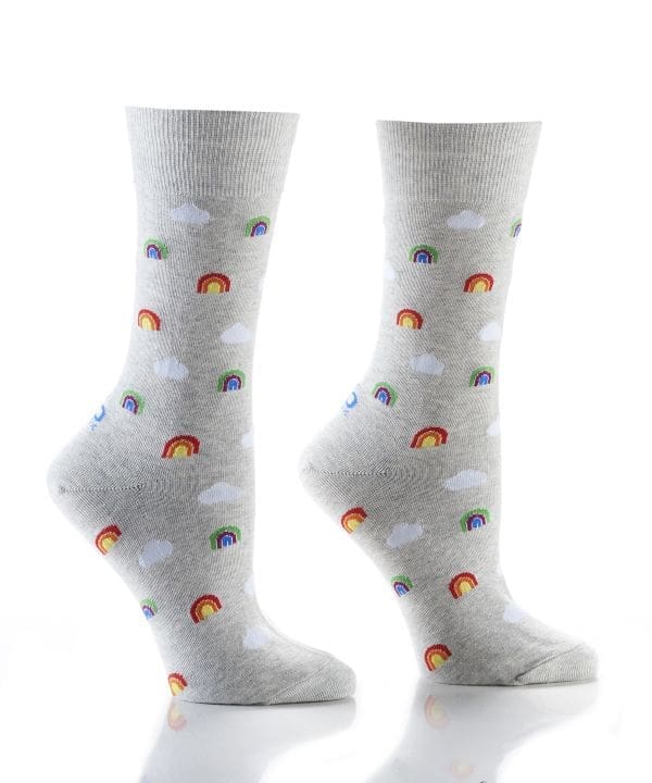 "Teeny Tiny Rainbow" Women's Novelty Crew Socks by Yo Sox