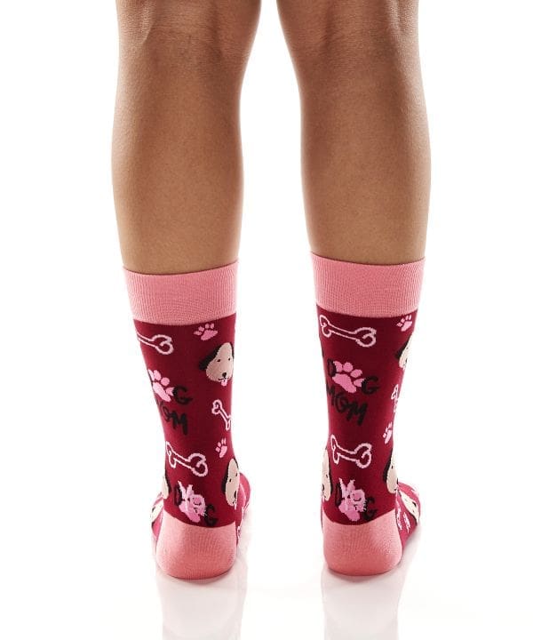 "Dog Mom" Women's Novelty Crew Socks by Yo Sox
