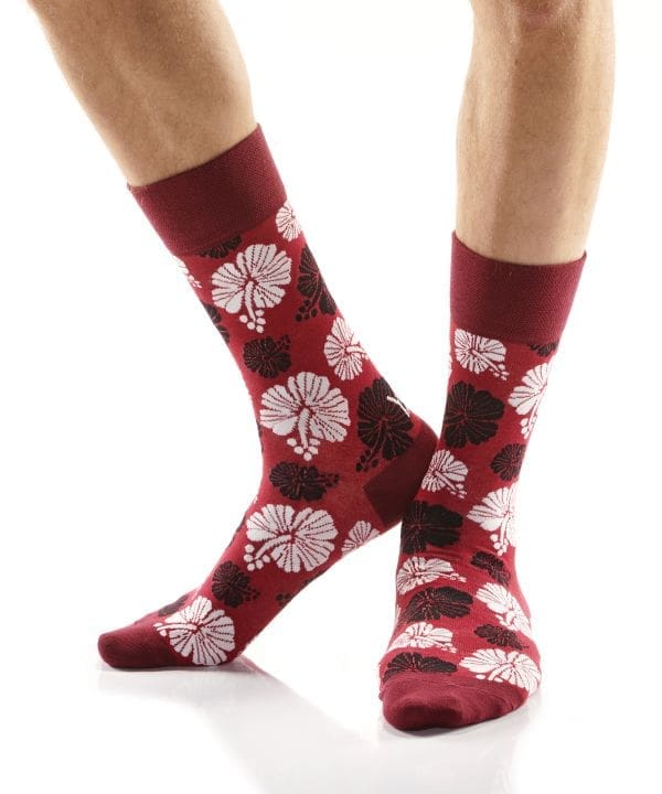 "Hawaii Floral" Men's Novelty Crew Socks by Yo Sox