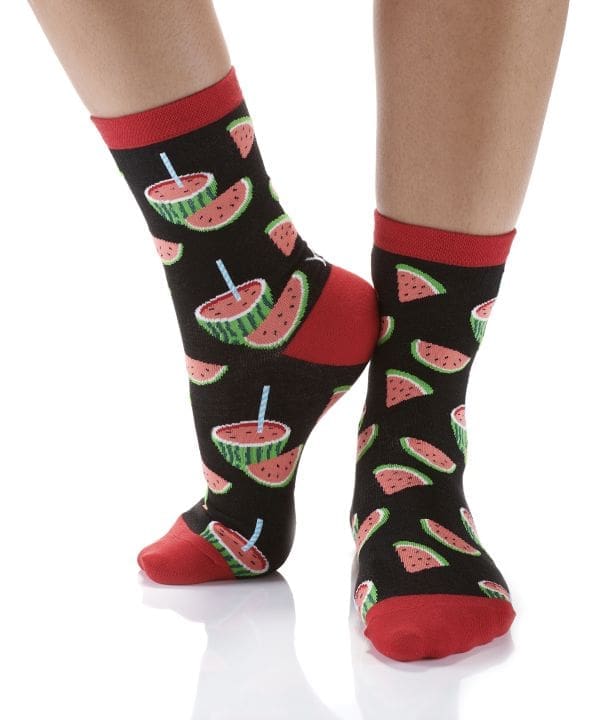 "Juicy Watermelon" Women's Novelty Crew Socks by Yo Sox