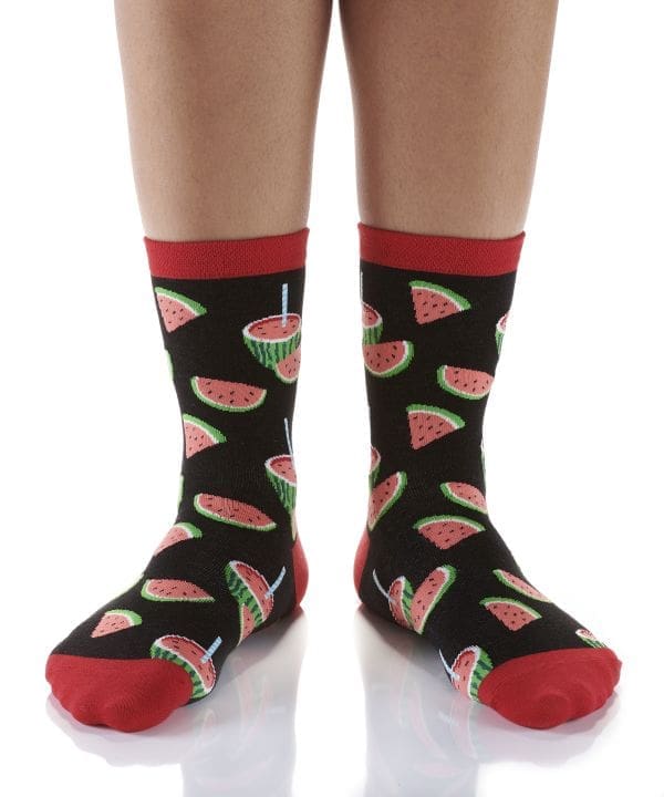 "Juicy Watermelon" Women's Novelty Crew Socks by Yo Sox