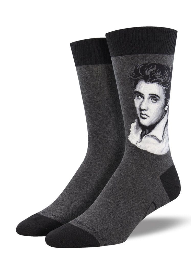 "Elvis Portrait" Men's Novelty Crew Socks by Socksmith