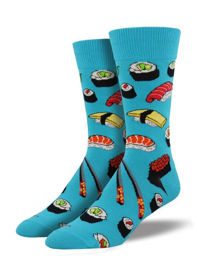 "Sushi" Men's Novelty Crew Socks by Socksmith