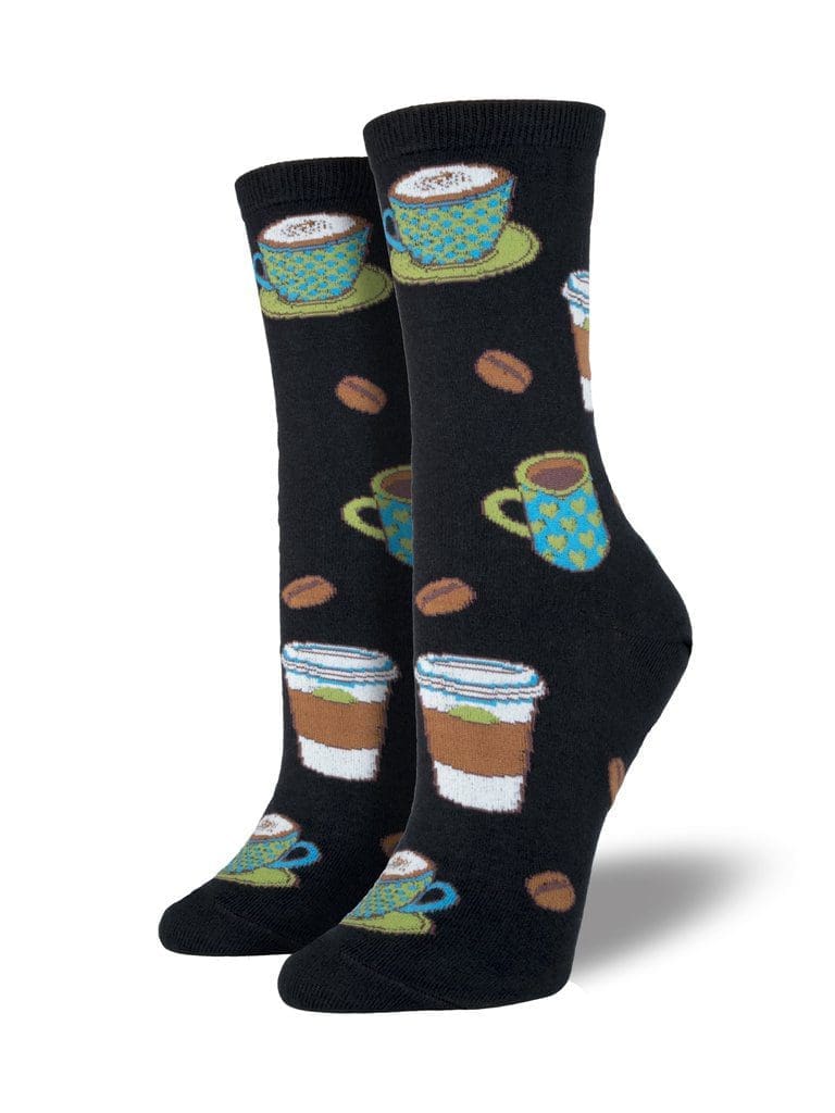 "Love You A Latte" Women's Novelty Crew Socks by Socksmith