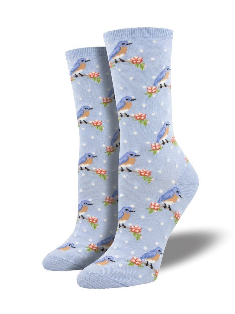 "Bluebird" Women's Novelty Crew Socks by Socksmith