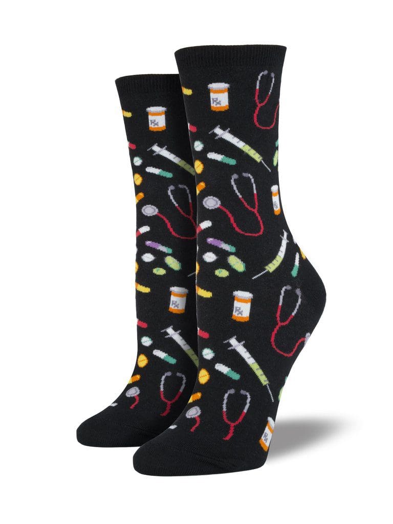 "MEDS" Women's Novelty Crew Socks by Socksmith