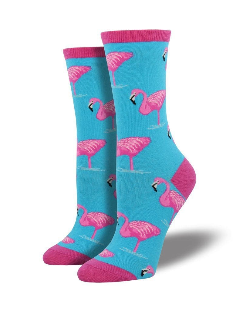 "Flamingo" Women's Novelty Crew Socks by Socksmith