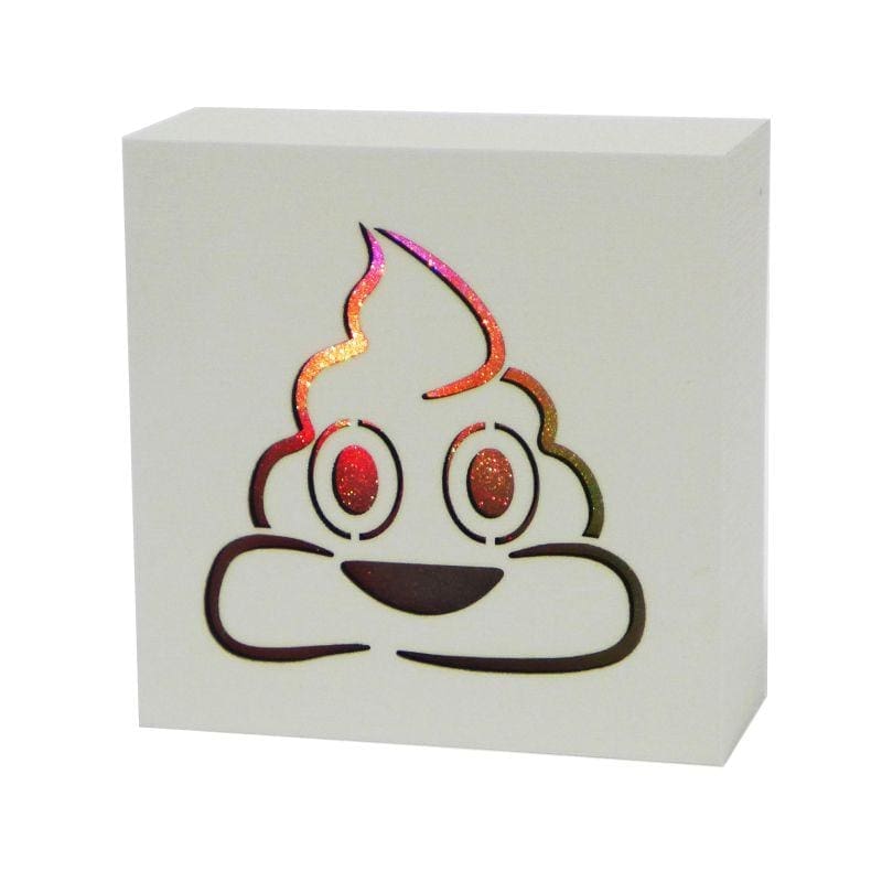 poop emoji LED light box