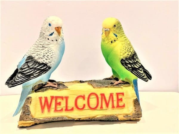 7.25" Budgies Welcome Sign