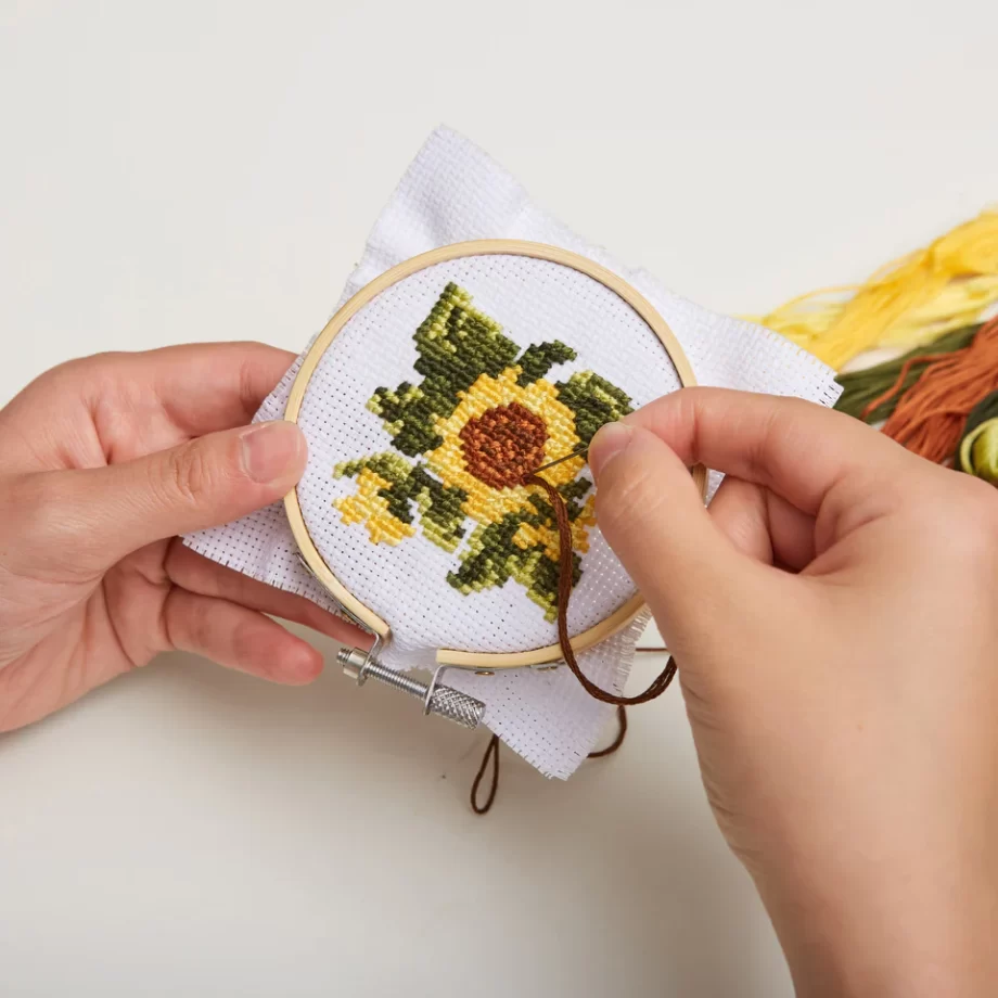 "Sunflower" Mini Cross Stitch Embroidery Kit