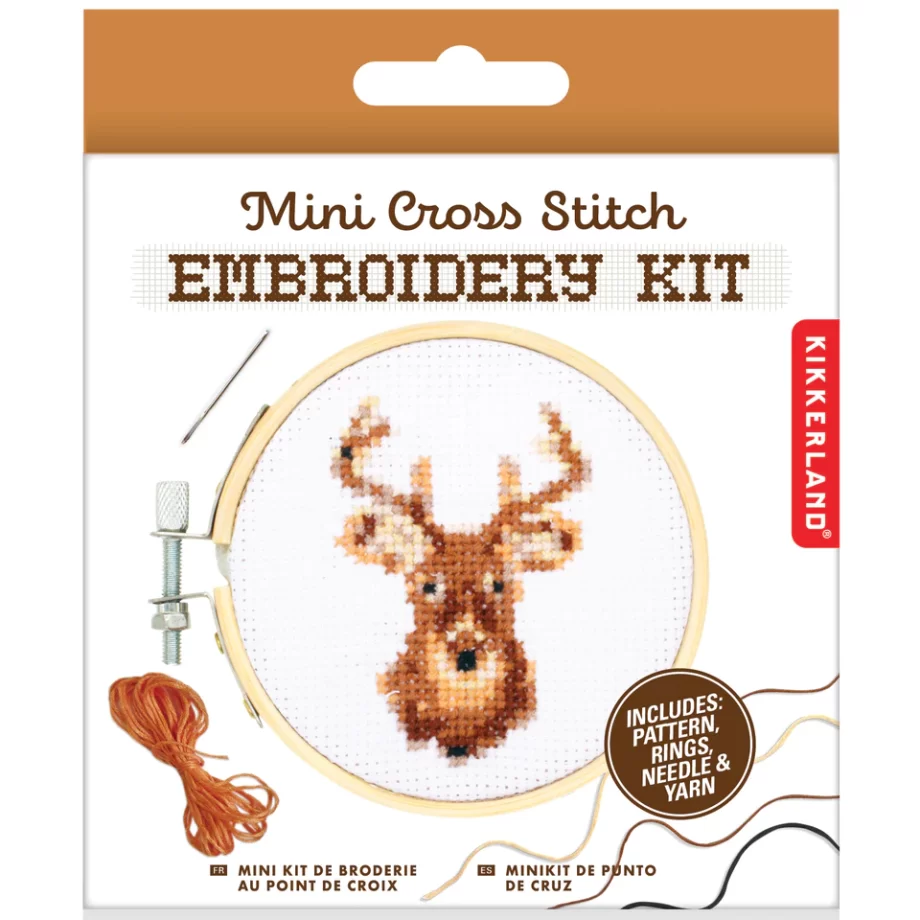 "Deer" Mini Cross Stitch Embroidery Kit