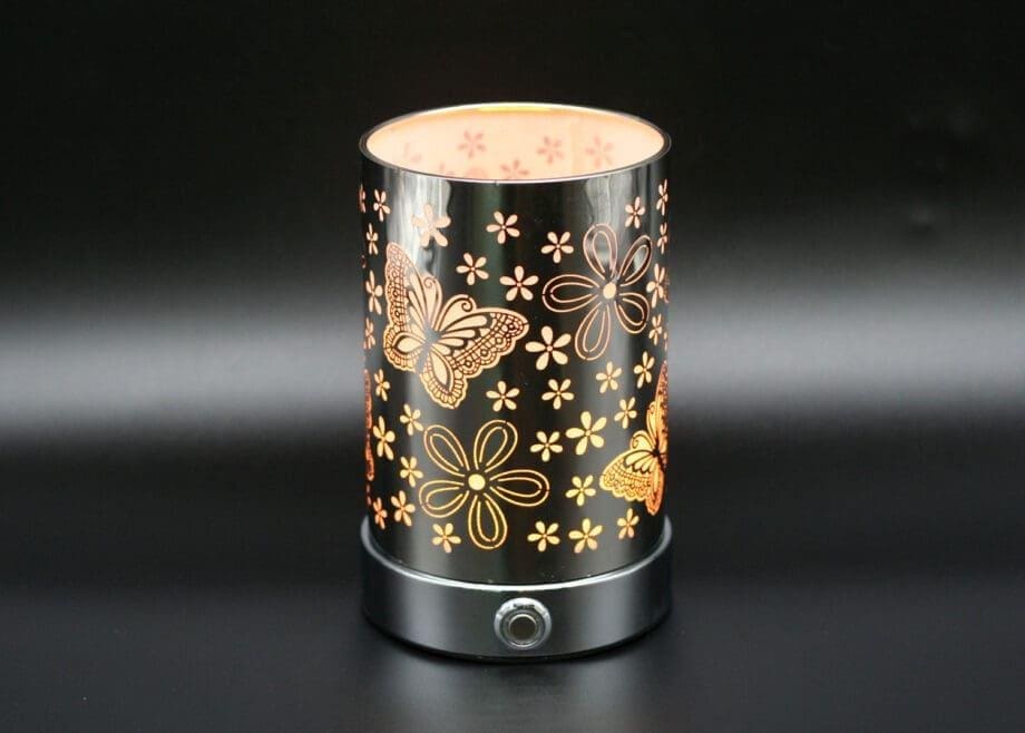 7" Butterfly Design LED Aluminum Touch Button Lamp