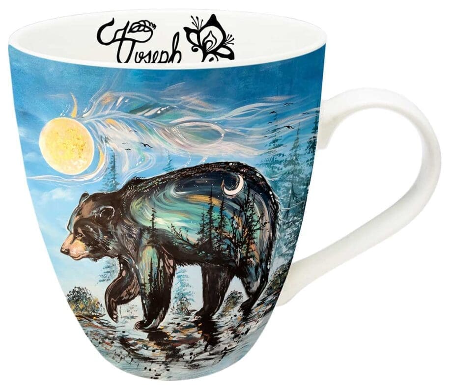 A Bear's Journey Signature mug by Indigenous artist Carla Joseph