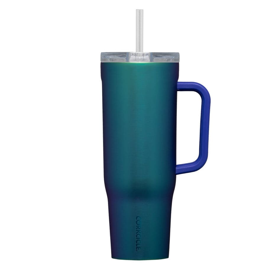 Corkcicle 40oz Cruiser Dragonfly Tumbler with Handle and Straw
