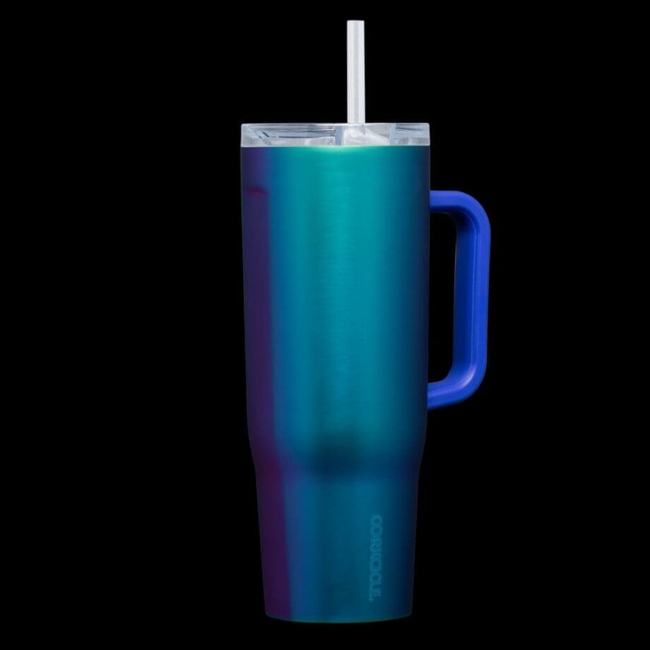 Corkcicle 40oz Cruiser Dragonfly Tumbler with Handle and Straw