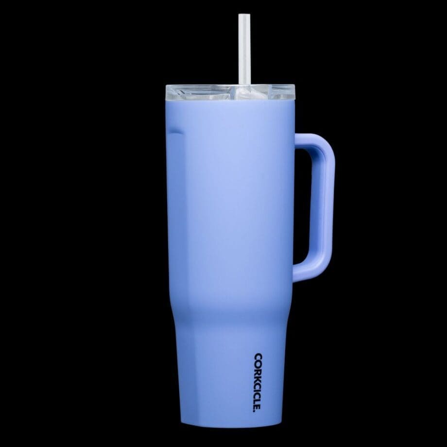 Corkcicle 40oz Cruiser Periwinkle Tumbler with Handle and Straw