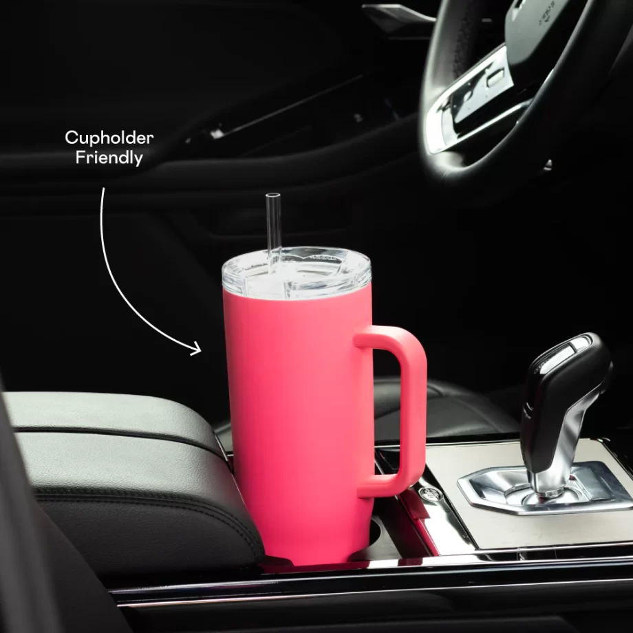 Corkcicle 40oz Cruiser Paradise Punch Tumbler with Handle and Straw
