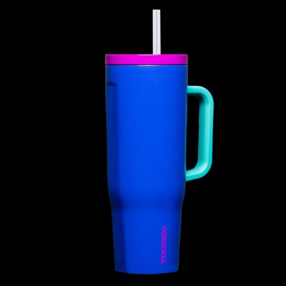 Corkcicle 40oz Cruiser 80s Windbreaker Tumbler with Handle and Straw