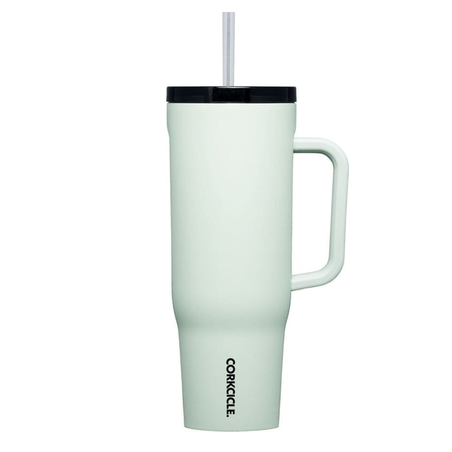 Corkcicle 40oz Cruiser Sage Mist Tumbler with Handle and Straw
