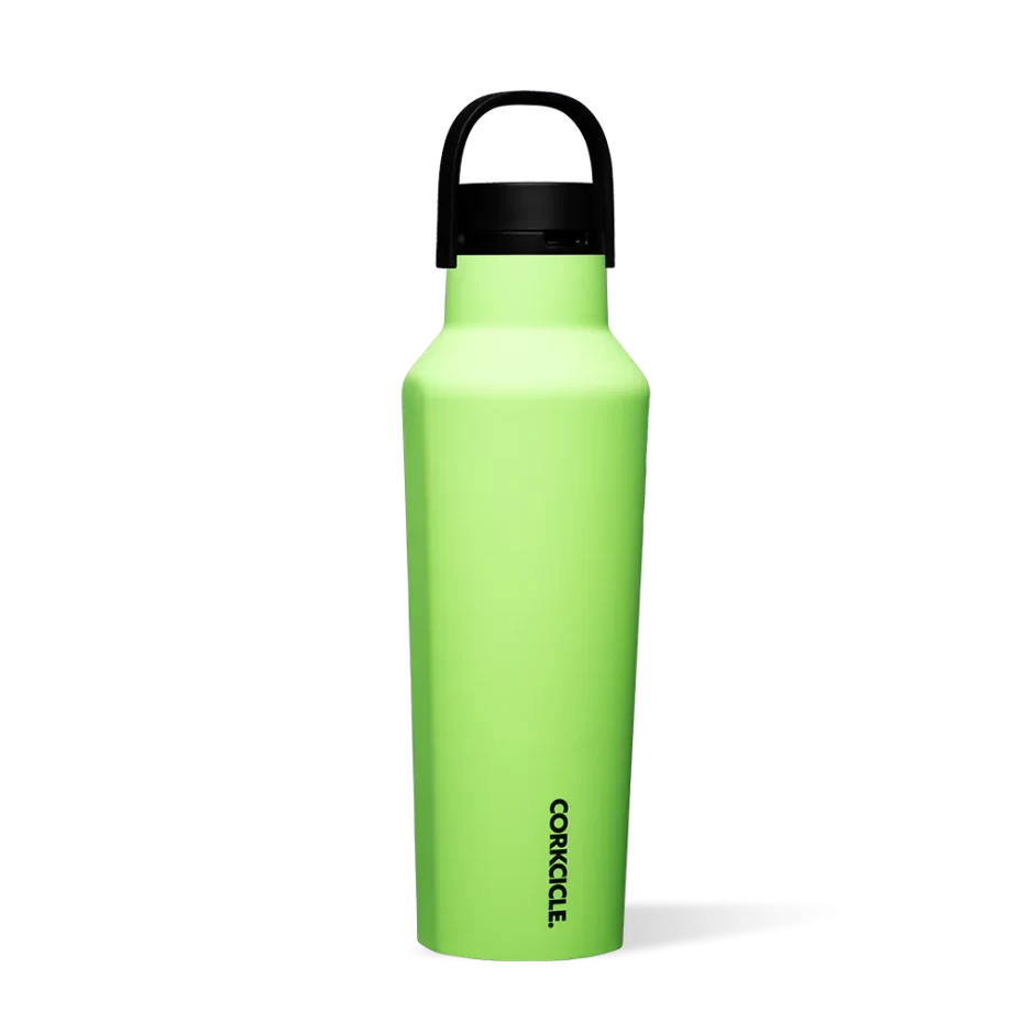 Corkcicle 20 oz Sport Canteen Margarita Lime Green Water Bottle with quick sip cap